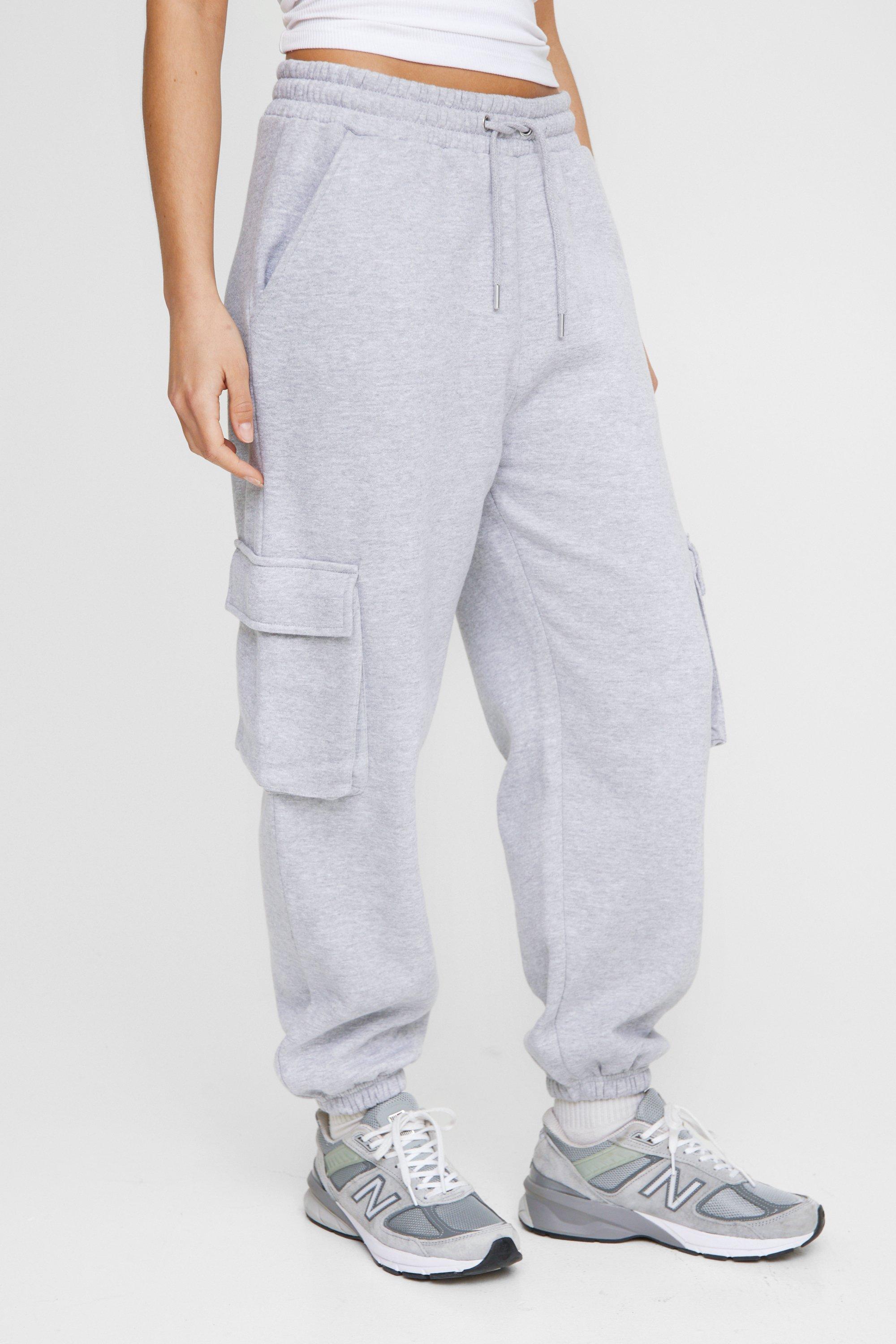 Grey Marl Cargo Straight Leg Jogger